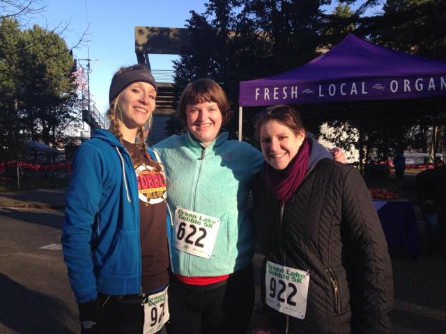 Me, Laura, and Karene - this was the 2nd 5k ever for both of them, yeaah ladies!